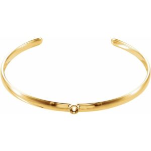 Bezel-Set Cuff Bracelet
