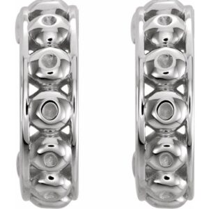 Bezel-Set Hoop Earrings