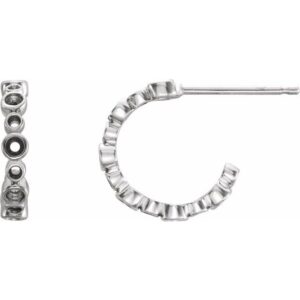 Bezel-Set Hoop Earrings