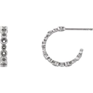 Bezel-Set Hoop Earrings