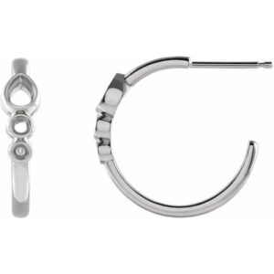 Bezel-Set Hoop Earrings
