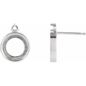 Cabochon Bezel-Set Earrings