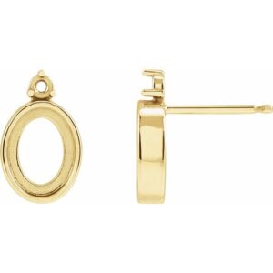 Cabochon Bezel-Set Earrings