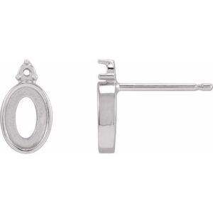 Cabochon Bezel-Set Earrings
