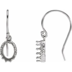 Cabochon Crown Earrings