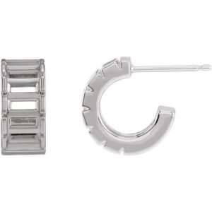 Channel-Set Huggie Earrings