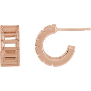 Channel-Set Huggie Earrings