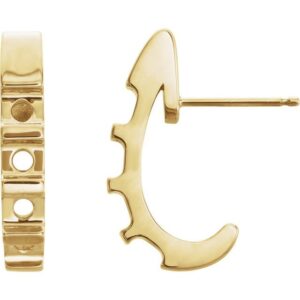Channel-Set J-Hoop Earrings