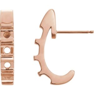 Channel-Set J-Hoop Earrings