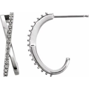 Criss-Cross J-Hoop Earrings