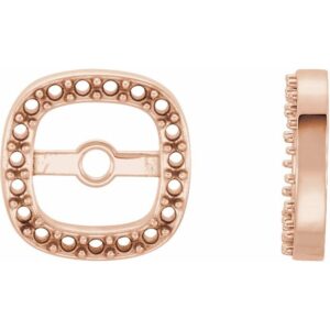 Cushion Frame Halo-Style Earring Jackets