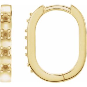 Elongated Hoop Earrings