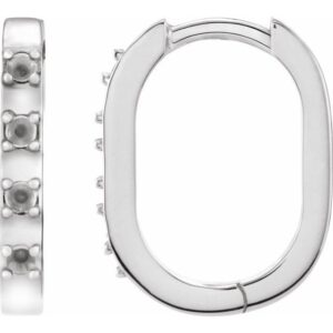 Elongated Hoop Earrings