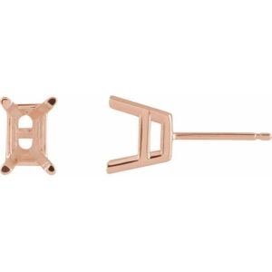 Emerald 4-Prong Stud Earrings