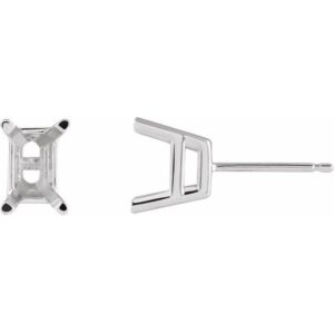 Emerald 4-Prong Stud Earrings