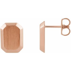 Engravable Geometric Stud Earrings