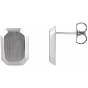 Engravable Geometric Stud Earrings
