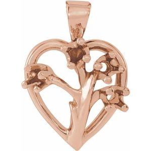 Family Tree Heart Pendant
