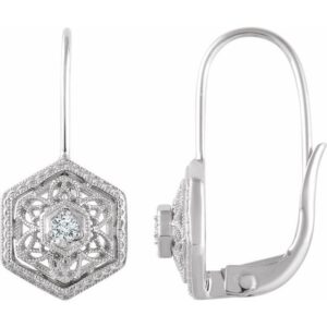 Filigree Lever Back Earrings