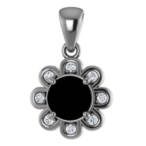 Floral-Inspired Halo-Style Pendant