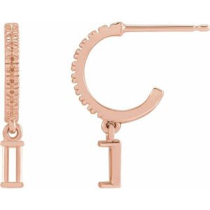 French-Set Dangle Hoop Earrings