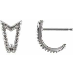 Geometric J-Hoop Earrings