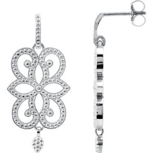 Granulated Scroll Earrings