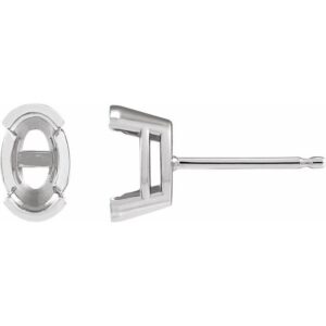 Half-Bezel Solitaire Stud Earrings