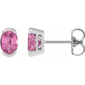 Half-Bezel Solitaire Stud Earrings