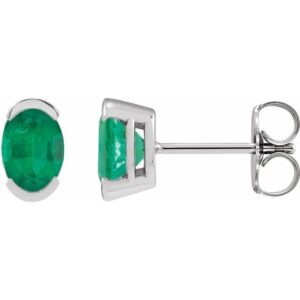 Half-Bezel Solitaire Stud Earrings