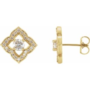 Halo-Style Clover Earrings