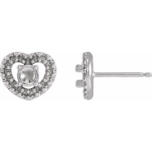 Halo-Style Heart Earrings