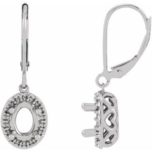 Halo-Style Lever Back Earrings