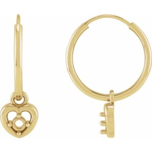 Heart Hoop Earrings