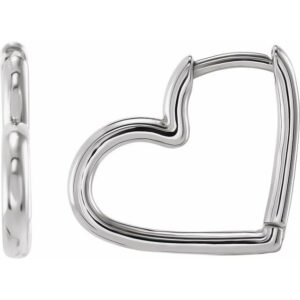 Hinged Heart Huggie Earrings