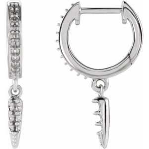 Hinged Hoop Spike Earrings