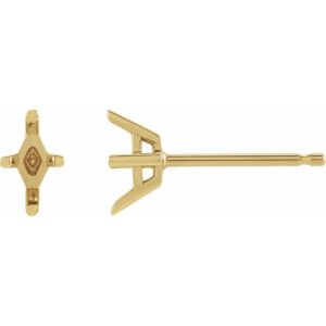 Kite 4-Prong Stud Earring