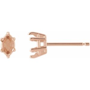 Marquise 6-Prong Claw Stud Earrings