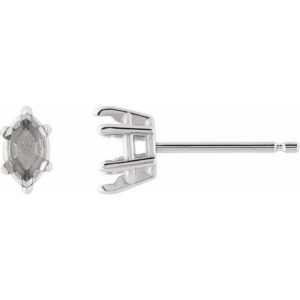Marquise 6-Prong Claw Stud Earrings