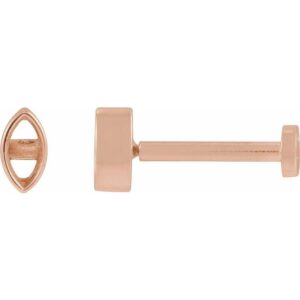 Marquise Bezel-Set Stud Earrings