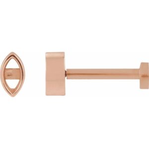 Marquise Bezel-Set Stud Earrings
