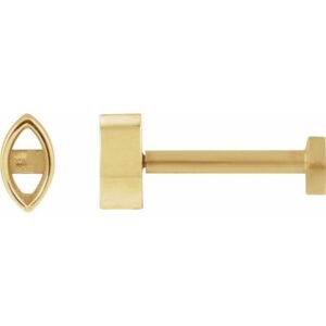 Marquise Bezel-Set Stud Earrings