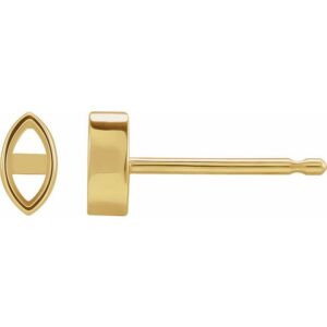Marquise Bezel-Set Stud Earrings