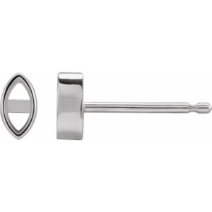 Marquise Bezel-Set Stud Earrings