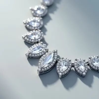 Marquise cut diamond necklace