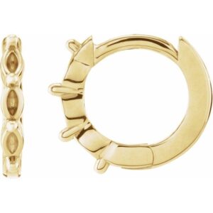Marquise Hoop Earrings