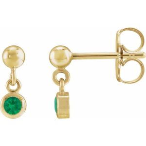 Micro-Bezel Dangle Earrings
