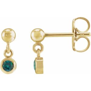 Micro-Bezel Dangle Earrings