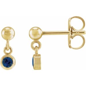 Micro-Bezel Dangle Earrings