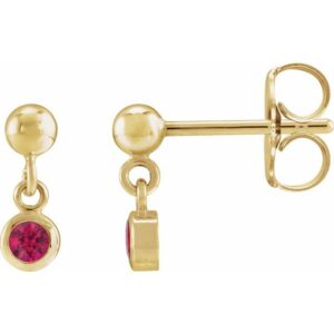Micro-Bezel Dangle Earrings
